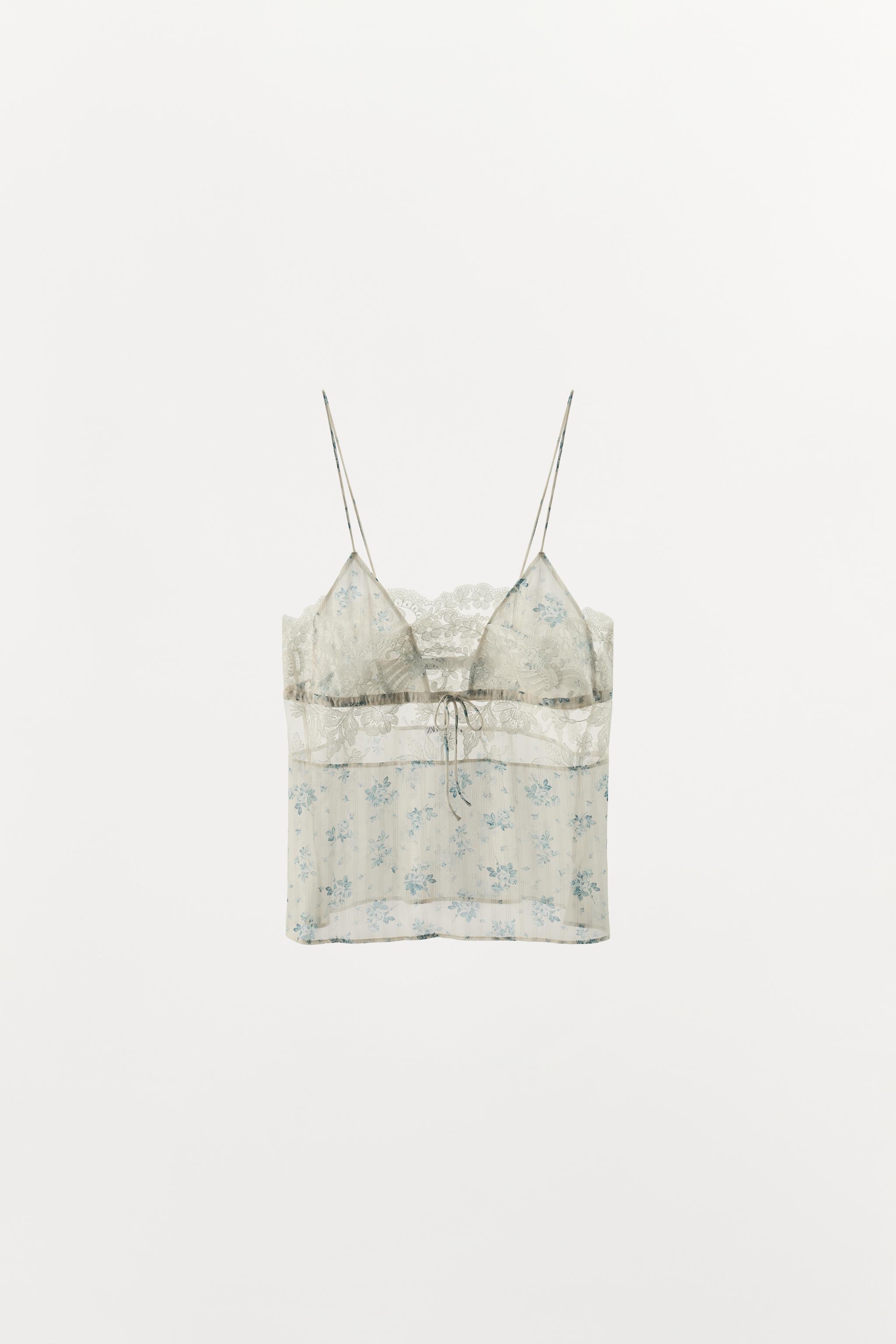 FLORAL LACE PRINT TOP